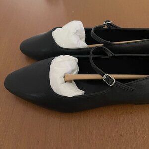 Open Edit Womens Regina Mary Jane Pointed Toe Flat Sz 7